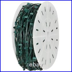 1000' C9 Christmas Light Spool Green Wire 1000 Sockets SPT-1 Wire 12 Spacing