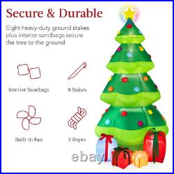 10Ft Inflatable Christmas Tree, Large Lighted Outdoor Blow up Decor With 10 LED Li