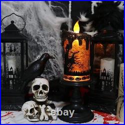 12PCS Halloween Candle Lamp LED Light Table Home Party Bat Pumpkins Spiders Cool