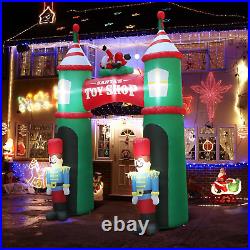 12 FT Inflatable Christmas Archway, Inflatable Christmas Arch with LED Light For