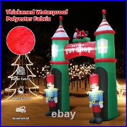 12 FT Inflatable Christmas Archway, Inflatable Christmas Arch with LED Light For