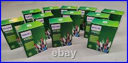 12 NEW Boxes Philips 100 Mini Red Green White Christmas Lights 24.7' Long