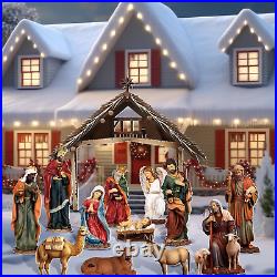 13 Pcs Christmas outside Nativity Scene Set Large Outdoor Yard Signs 4 Ft Xmas G