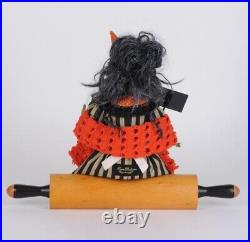 15 Karen Didion Rolling Pin Kitchen Witch Veggies Halloween Figure Doll Decor