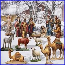 15 Pcs Christmas Outdoor Nativity Set Large Outdoor Free- Shipping