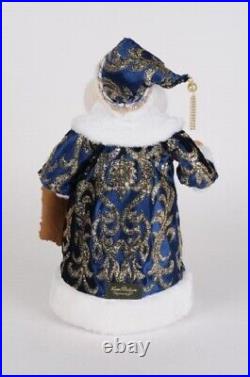 17 Karen Didion Chinoiserie Delft Blue Wht Santa Claus Doll Fig Christmas Decor