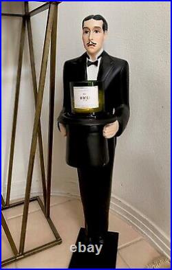 1990s Man With Tux & Top Hat 2ft 7 Statue RARE VINTAGE Show Stopper Horchow $$