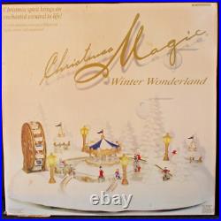 1997 Trendmasters Christmas Magic Winter Wonderland Music Ice Skating Carnival