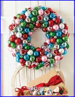 19.5 VINTAGE ORNAMENT AND TINSEL WREATH Christmas NEW RAZ Imports W4332715