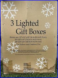 2005 Rope Light Christmas Presents Set Of 3. Metal Frames Indoor/outdoor Use