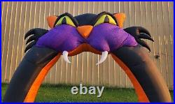 2013 Gemmy Airblown Inflatable Halloween Archway Black Cat 9' Tall