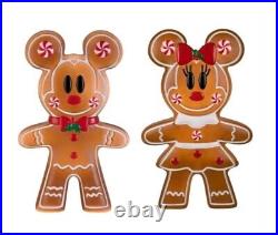 2023 Mickey And Minnie Gingerbread Blow Mold LED For Outdoor Use 24 Tall