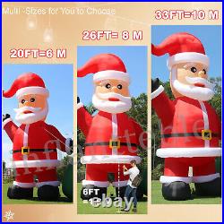 20/26/33FT Giant Christmas Inflatable Outdoor Lawn Decoration Xmas Santa Claus