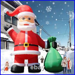 20 26 33FT Giant Christmas Inflatable Santa Claus Outdoor Decoration with Blower