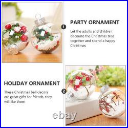 20 Pcs Plastic Transparent Ball Christmas Fillable Baubles Ornament Ornaments
