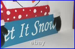 (23) NEW Snowman Christmas Tin Metal Sign Wall Hanging Lot Party Holly Glitter