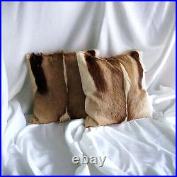 2X REAL NATURAL AFRICAN SPRINGBOK pillows Made in South Africa 16x16