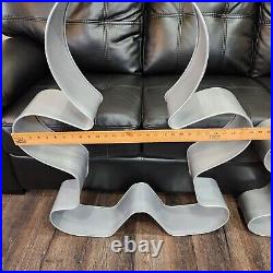 2 Giant Silver Metal Gingerbread Man Cookie Cutter Wall Decor Christmas Holiday