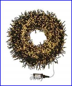 3000-Light Set 98-Feet WARM WHITE LED CLUSTER Green Wire Christmas AD1006WW NEW