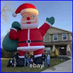 33FT Giant Christmas Inflatable Santa Claus in Chimney Outdoor Yard Decoration