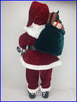 34 Deluxe Santa Claus Figurine w gifts & lantern Classical Father Christmas CVS