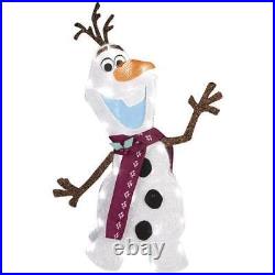 36 LED Smiling Olaf Frozen Statue Collapsible Christmas Home Lawn Holiday Decor