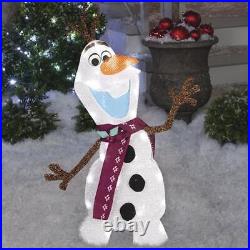 36 LED Smiling Olaf Frozen Statue Collapsible Christmas Home Lawn Holiday Decor