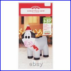 3.5' Gemmy Airblown Spotted Christmas Cow Lighted Yard Decor Inflatable
