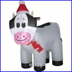 3.5' Gemmy Airblown Spotted Christmas Cow Lighted Yard Decor Inflatable