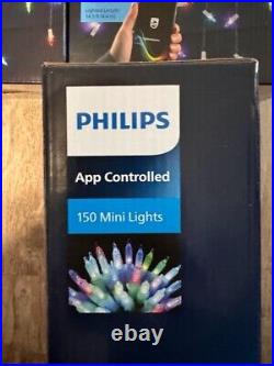 3 boxes Philips 150 mini lights LED App controlled 8 colors motion bluetooth