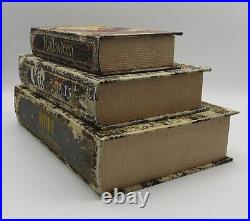 3x HALLOWEEN WITCH'S HANDBOOK & WITCH'S TALES RETRO STYLE FAUX BOOKS STASH BOXES