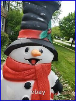 40 LARGE TPI Blow Mold Snowman Cardinal Bird Plastic Christmas Lighted Blowmold