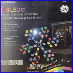 42 in. 48 LED Color Changing Snowflake Christmas Light GE