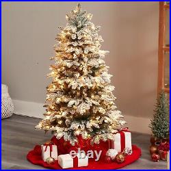 4' Flocked North Carolina Fir Artificial Christmas Tree with250 LED's. Retail $218