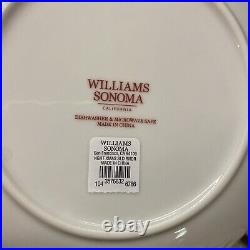 (4) Williams Sonoma TWAS THE NIGHT BEFORE CHRISTMAS Reindeer Salad Plates NWT