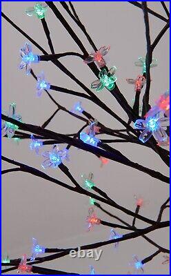 5Ft H Cherry Blossom LED Tree Dual Control Double White/RGB LEDs In/Outdoor