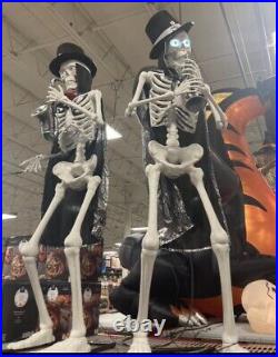5.5 FT LED Set of 2 Interactive Musical Skeletons Halloween Outdoor Decor