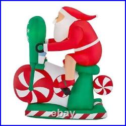 5.5 ft Santa on Stationary Exercise Bike Holiday Christmas Inflatable