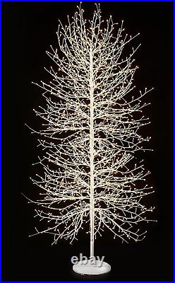 5.8/6.8 Ft H LED White/Black Birch Christmas Tree In/Outdoor Holiday Decor