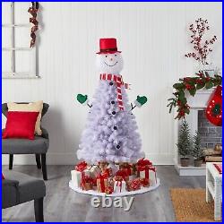 5' Snowman Artificial Christmas Tree with408 Lvs Holiday Home Decor. Retail $268