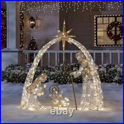 66 In Nativity Set Super Bright Polar Wishes Holiday Yard Decor Home Accents New