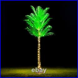 6FT 141 LED Lighted Palm Trees for outside Patio, Artificial Palm Trees Light