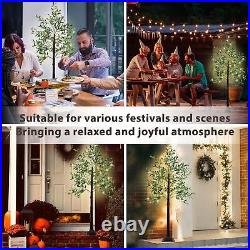 6FT Artificial Olive Tree with 300 Warm White LED Lights, Indoor Outdoor, Wat
