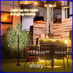 6FT Artificial Olive Tree with 300 Warm White LED Lights, Indoor Outdoor, Wat