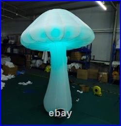 6-16FT Giant Inflatable Mushroom Decors With LED Lights For Theme Park Party Event
