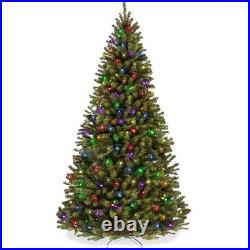 6.5 Ft Pre-Lit Premium Green Blue Fir Artificial Christmas Tree, Multi Color LED
