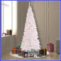 6.5' Vickerman Clear Pre-Lit Slim White Fir Christmas Tree Retro Vtg Style Decor