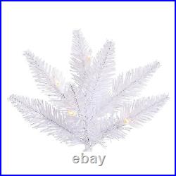 6.5' Vickerman Clear Pre-Lit Slim White Fir Christmas Tree Retro Vtg Style Decor