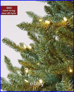 6 Ft Pre-Lit Premium Green Blue Fir Artificial Christmas Tree, Clear LED Lights