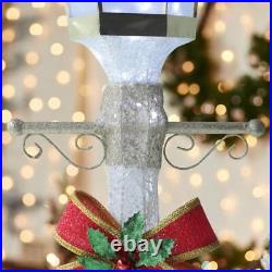 6 ft. H 3D Cool White LED Post Light Christmas Holiday Yard Decoration